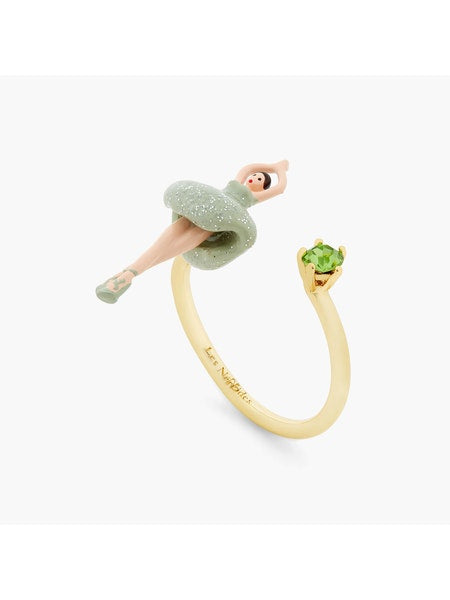 Adjustable ring MINI PAS DE DEUX Green - Exclu Asie