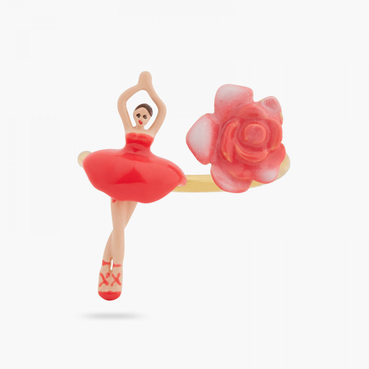 MINI PAS DE DEUX AND ROSEBUD ADJUSTABLE RING