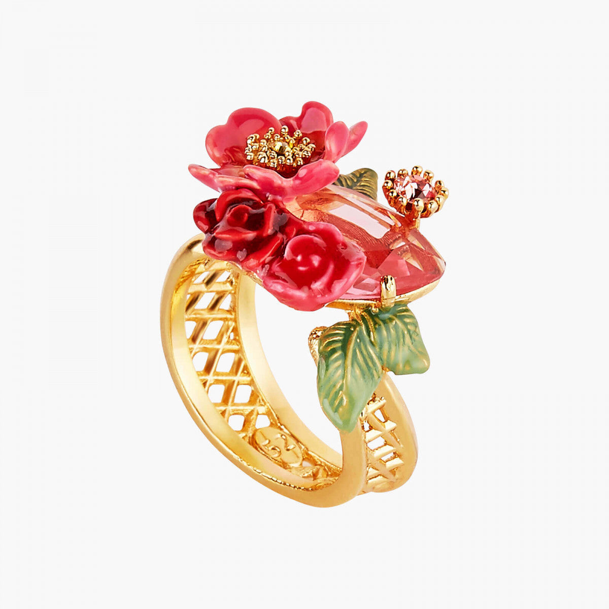 ANTIQUE AND WILD ROSES COCKTAIL RING