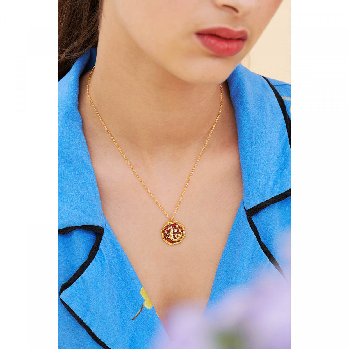 SNAKE ZODIAC SIGN PENDANT NECKLACE