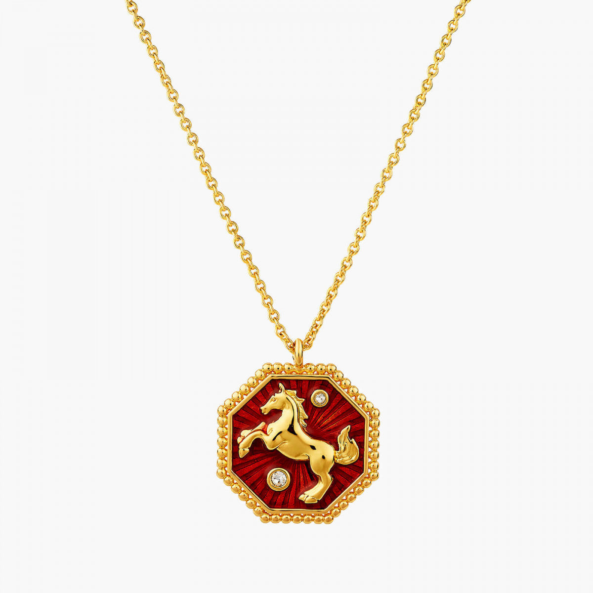 HORSE ZODIAC SIGN PENDANT NECKLACE