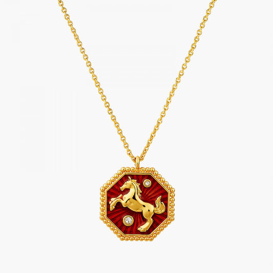 HORSE ZODIAC SIGN PENDANT NECKLACE