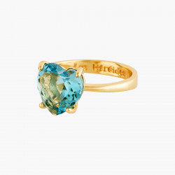 LA DIAMANTINE ACQUA AZZURA HEART STONE SOLITAIRE RING