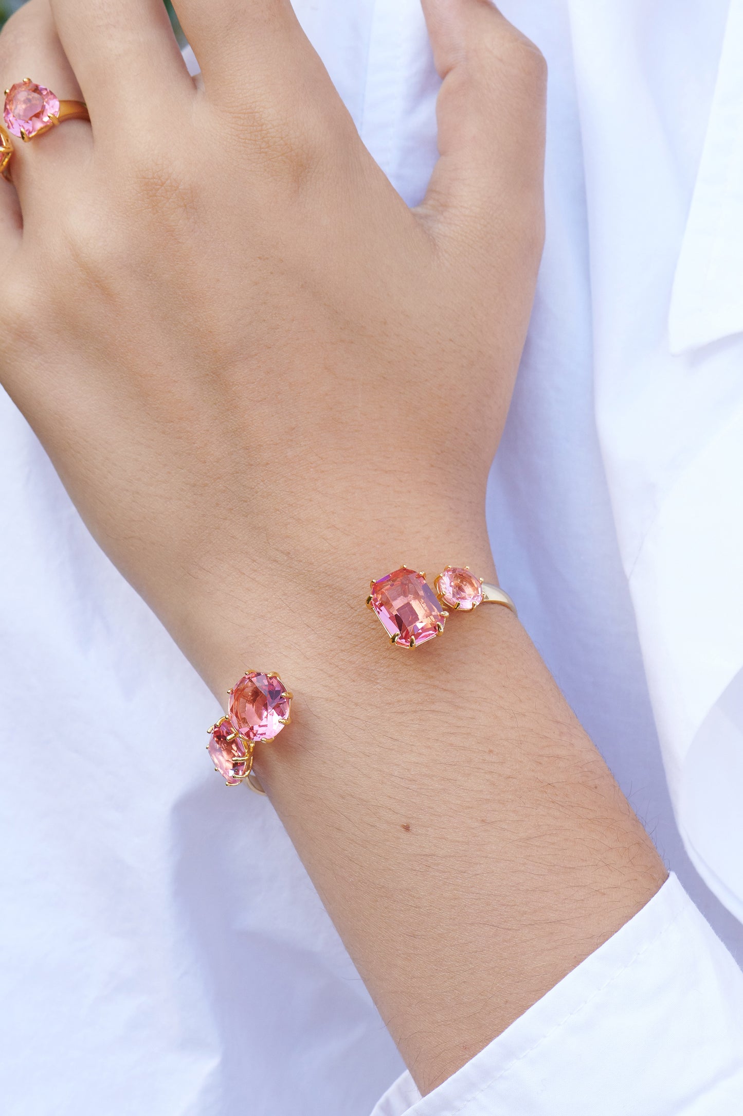 CUFF BRACELET LA DIAMANTINE PINK