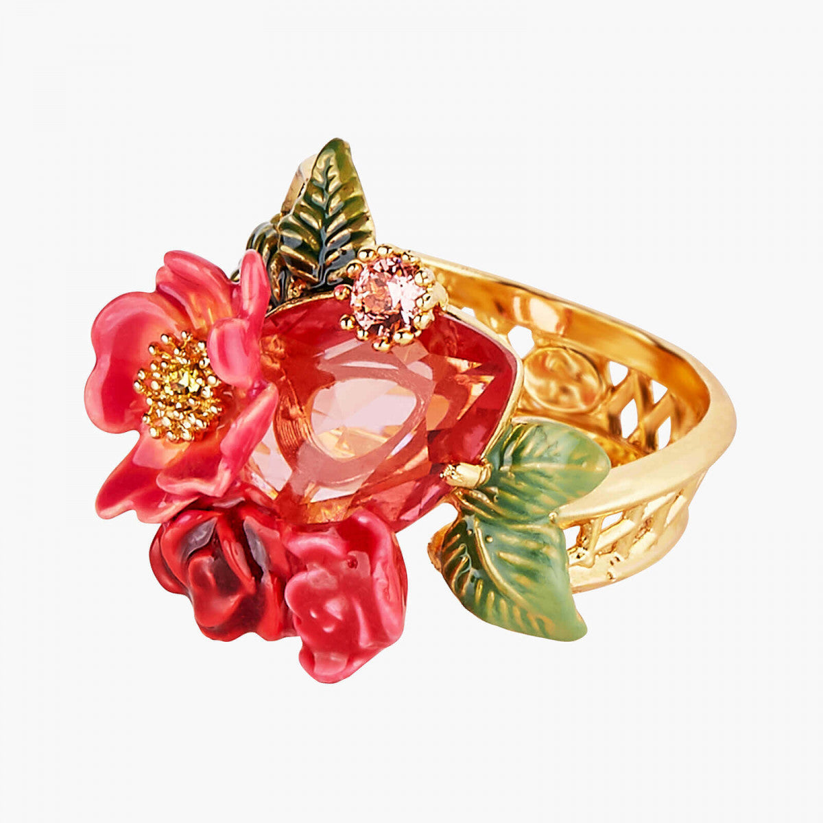 ANTIQUE AND WILD ROSES COCKTAIL RING