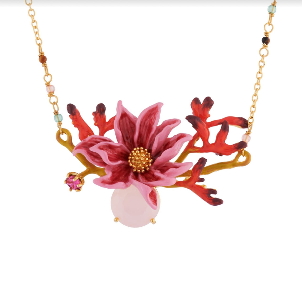 42+5cm NECKLACE SYMPHONIE DES FLEURS