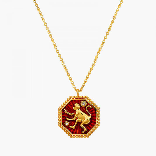 MONKEY ZODIAC SIGN PENDANT NECKLACE