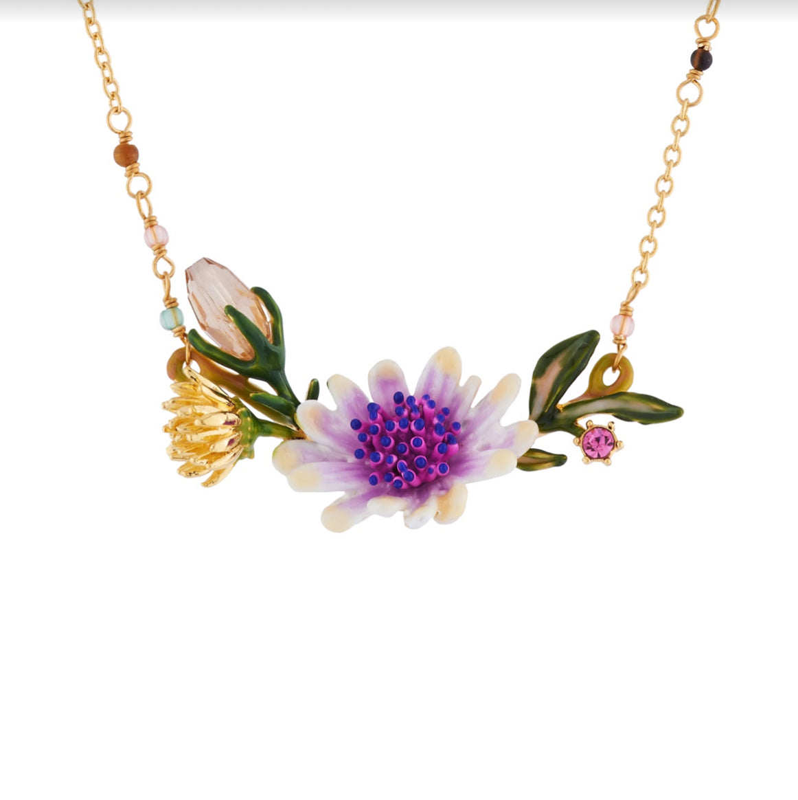 42+5cm NECKLACE SYMPHONIE DES FLEURS